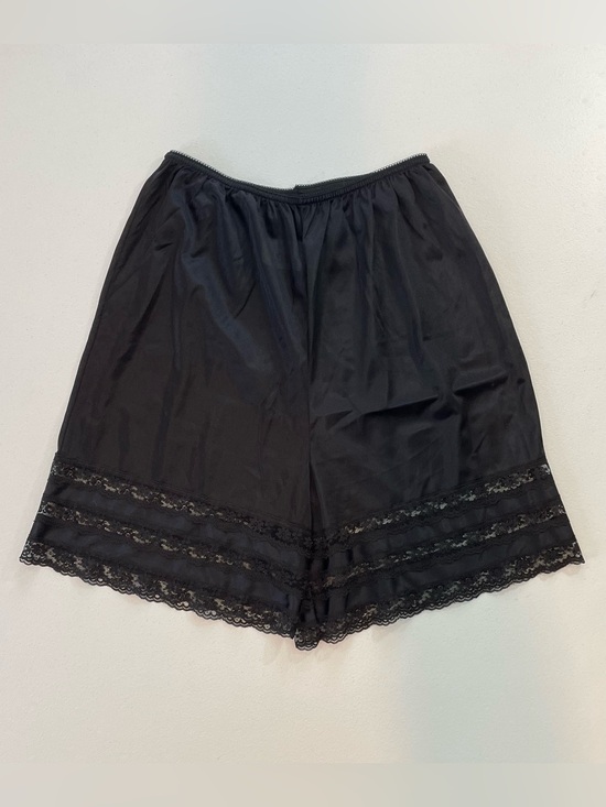 Velrose Other - VTG Black Velrose Lace-Trim Slip Shorts Pettipants Bloomers Made in USA Large